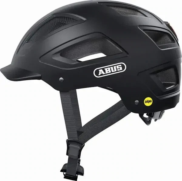 Casco Urbano ABUS Hyban 2.0 MIPS - Velvet Black Matt (Carcasa Dura ABS + LED)