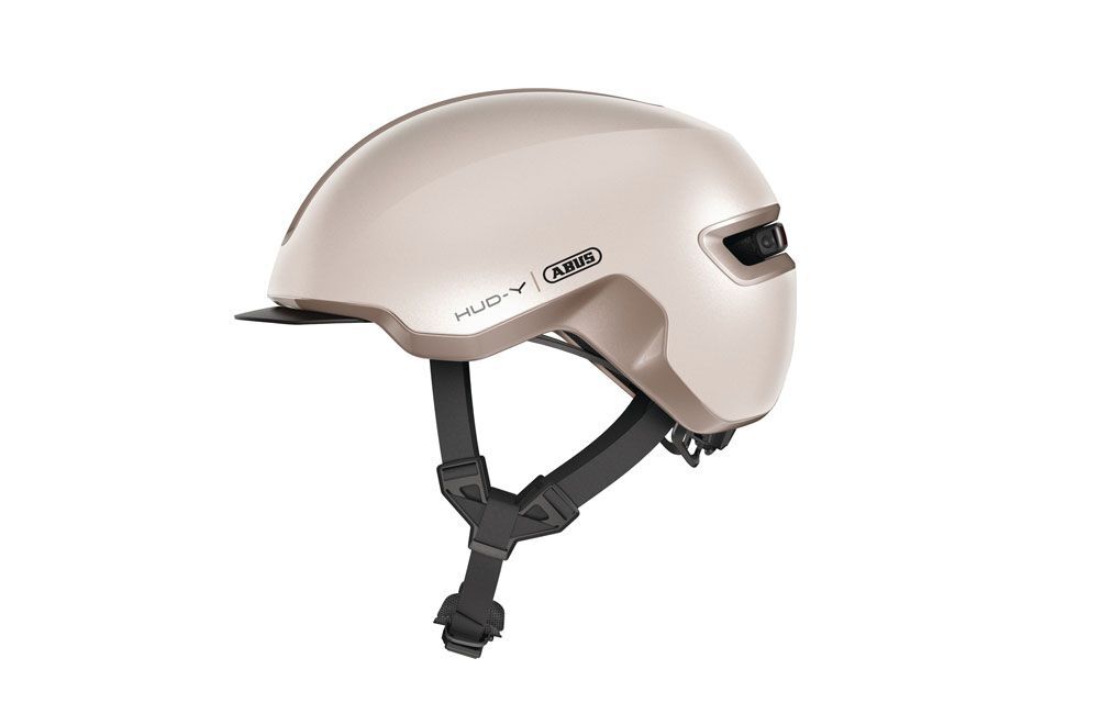 Casco Urbano ABUS HUD-Y - Champagne Gold (Luz LED USB Magnética)