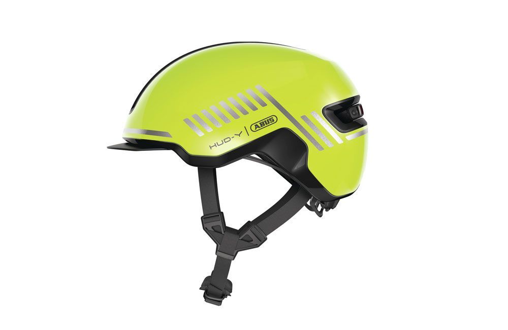 Casco Urbano ABUS HUD-Y - Signal Yellow (Alta Visibilidad + Luz LED)