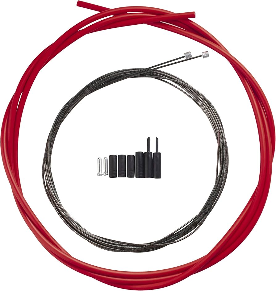 Kit Cables Cambio Shimano Optislik Carretera Rojo