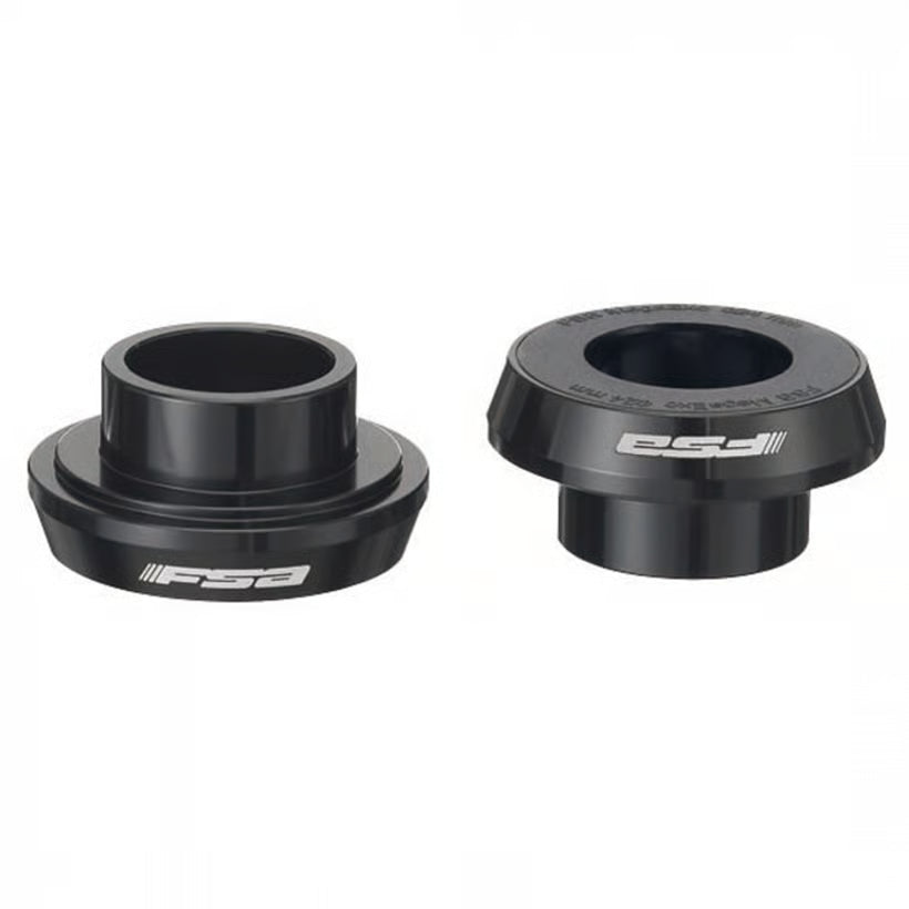 Adaptador reductor pedalier FSA de PressFit 30 a eje 24mm Shimano negro.