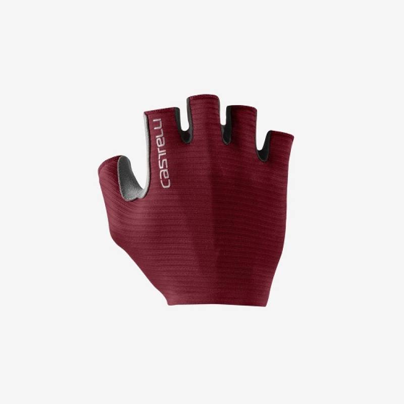 Guantes Cortos Castelli Espresso - Burdeos Oscuro