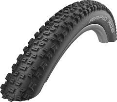 Cubierta bicicleta montaña 26 pulgadas Schwalbe Rapid Rob dibujo tacos XC.
