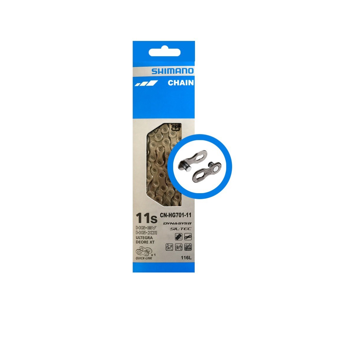 Cadena Shimano 11v 116 Eslabones Quick-Link