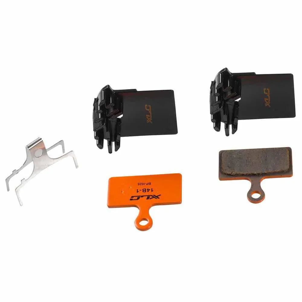 Pastillas de freno bicicleta XLC BP-H25 orgánicas con aletas disipadoras de aluminio para Shimano.